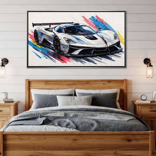Affiche Voiture de course pour les passionnés de futurisme (Créateur téléchargé)