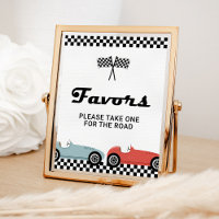 Voiture de course Retro Faveurs Anniversaire Signa
