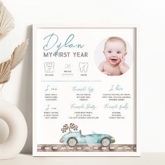 Affiche Voiture de course - Symbole de l'étape