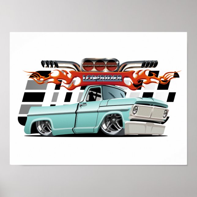 Affiche Voiture de dessin (Devant)
