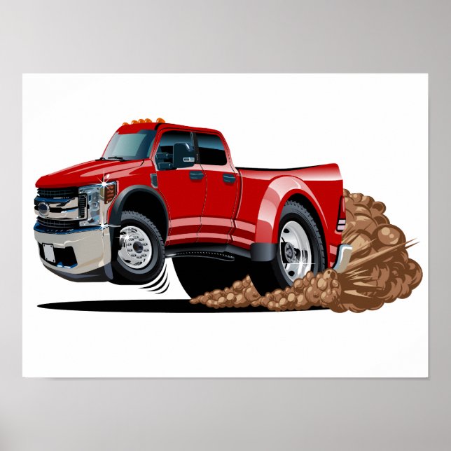 Affiche voiture de dessin animé (Devant)