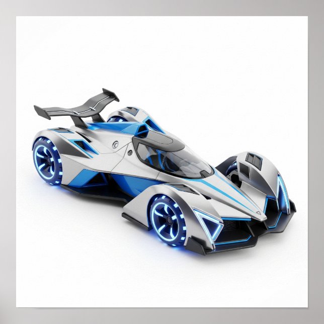 Affiche Voiture de jouets futuriste (Devant)