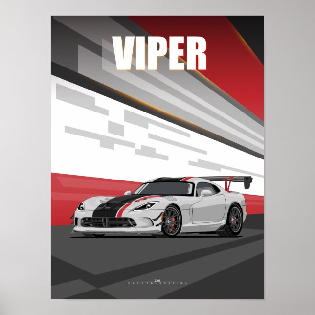 Affiche Voiture de muscle Viper (Devant)