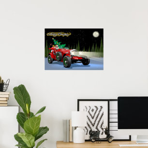 Affiche Voiture de Noël