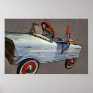 Affiche Voiture de pédale pour les oiseaux