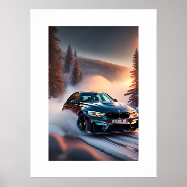 Affiche Voiture de sport (Devant)