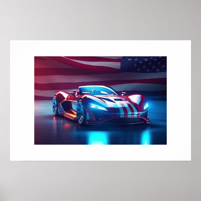 Affiche Voiture de sport (Devant)