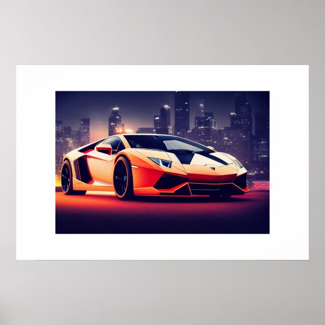 Affiche Voiture de sport (Devant)