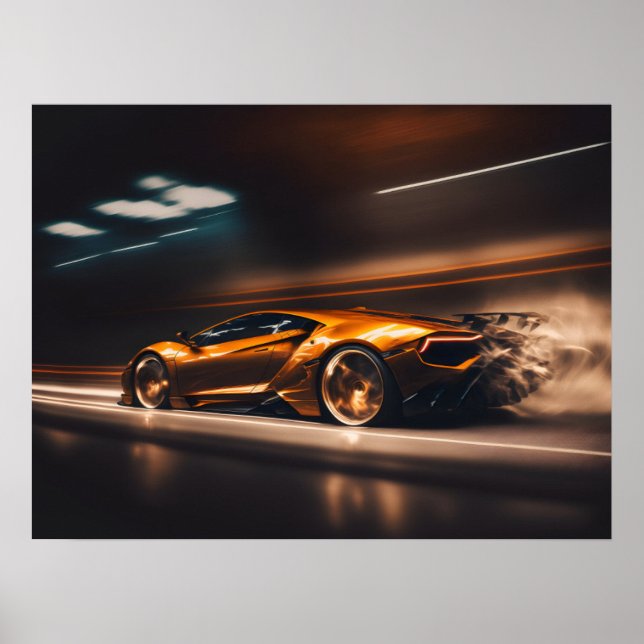 Affiche Voiture de sport (Devant)