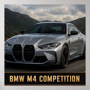 Affiche Voiture de sport moderne haute performance BMW M4 