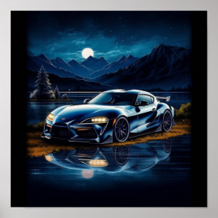 Affiche Voiture de sport Toyota GR Supra 2023