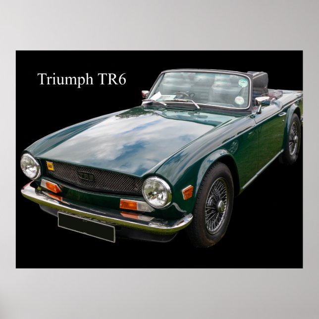 Affiche Voiture de sport Triumph TR6 (Devant)