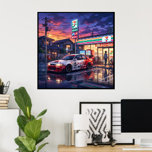 Affiche Voiture de tourisme Toyota Corolla Levin AE101