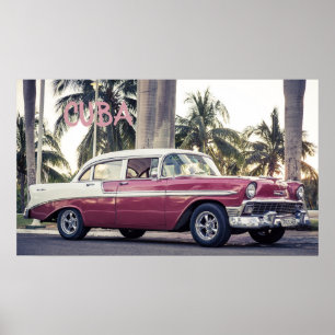 AFFICHE VOITURE HAVANA CUBA