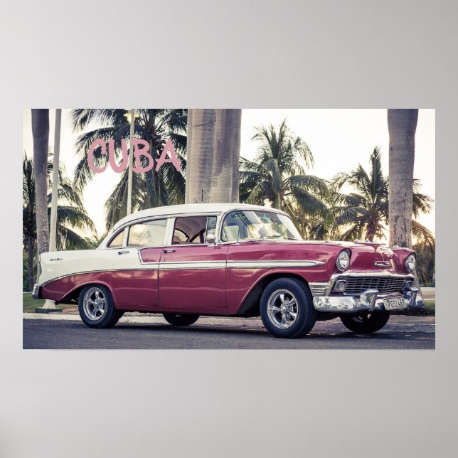AFFICHE VOITURE HAVANA CUBA (Devant)
