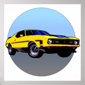 Affiche Voiture jaune