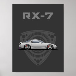 Affiche voiture JDM RX7 FD rotative