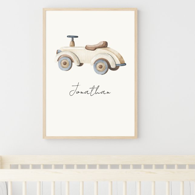 Affiche Voiture jouet vintage personnalisable (Créateur téléchargé)