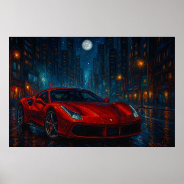 Affiche Voiture Midnight Velocity (Devant)