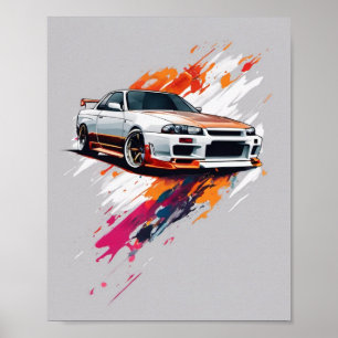 Affiche Voiture murale Art Nissan