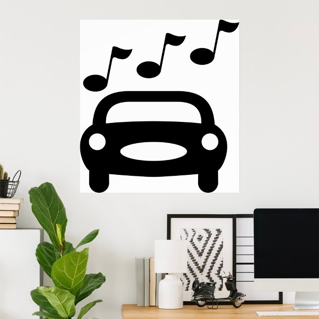 Affiche Voiture musicale (Créateur téléchargé)