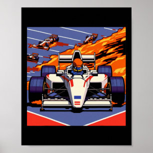 Affiche Voiture Pour Mécanique Sports Ventilateur Retro 90
