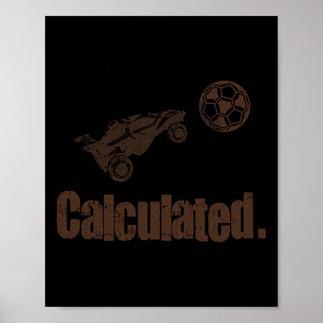 Affiche Voiture RC Rocket Soccer Rétro Vintage Calculée (Devant)