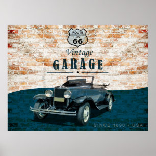 Affiche Voiture Retro Vintage