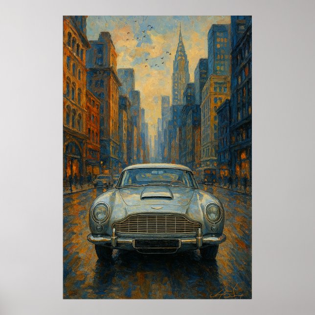 Affiche Voiture Rêverie de Vitesse (Devant)