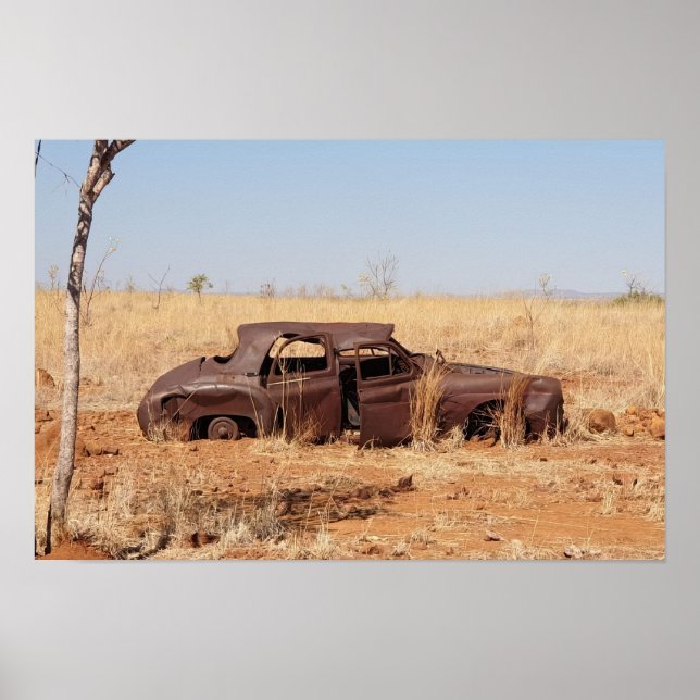 Affiche Voiture Rouillée (Devant)