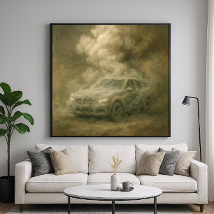 Affiche Voiture Smog - Peinture Pastel Art