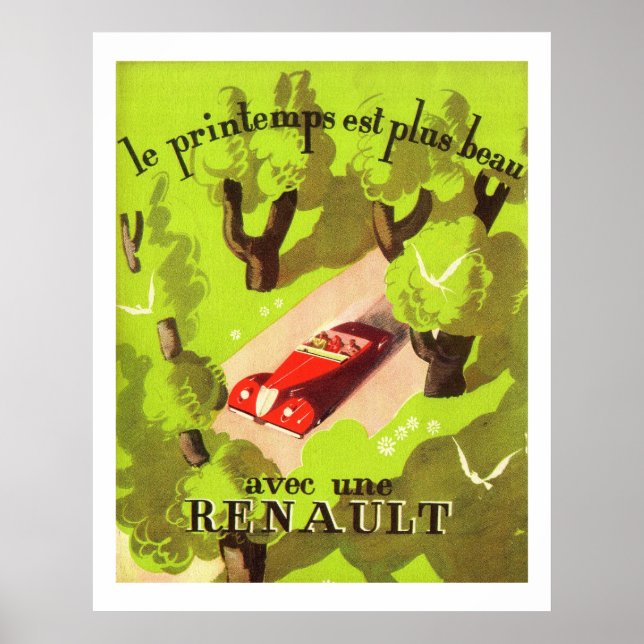 Affiche Voiture vintage (Devant)