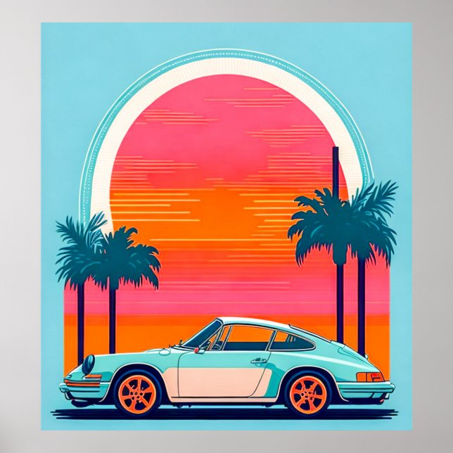 Affiche Voiture Vintage (Devant)