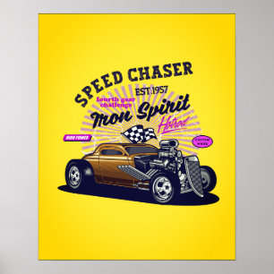 Affiche Voiture vintage Speed Chaser