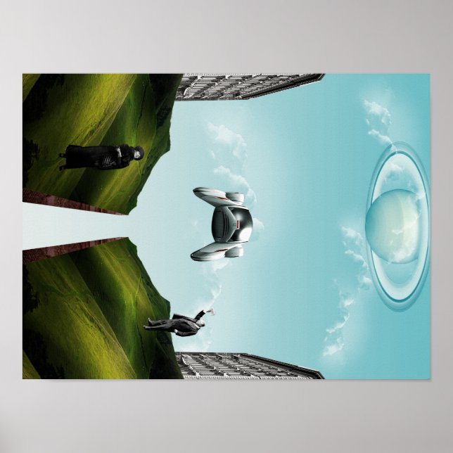 Affiche voiture volante (Devant)