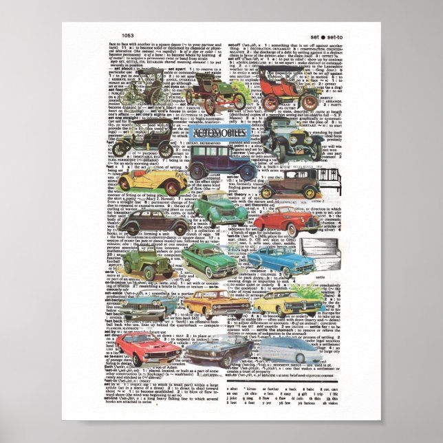 Affiche Voitures Classiques (Devant)