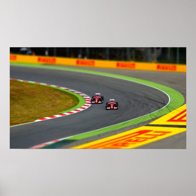 Affiche Voitures de course (Devant)