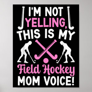Affiche Voix de mère de hockey sur gazon Mère d'un joueur