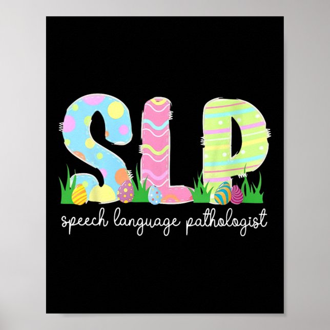 Affiche Voix Langue Pathologie Slp Pâques Voix Therap (Devant)