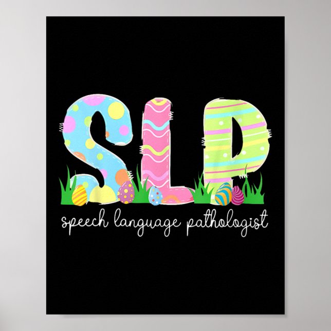 Affiche Voix Langue Pathologie Slp Pâques Voix Therap (Devant)
