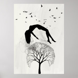 Affiche Vol Abstrait Dream Artist Collage