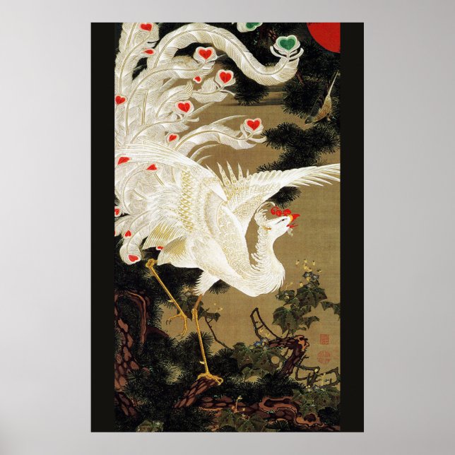 Affiche VOL AMOUR PHOENIX, Plumes, Coeurs Saint-Valentin (Devant)