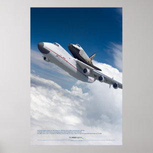 Affiche Vol An-225 Mriya et Navette spatiale Bourane