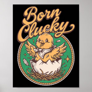 Affiche Vol coop de poulet drôle Boss Don coqs né Cl