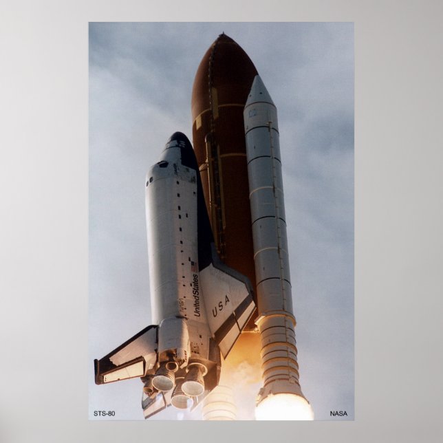 Affiche Vol de navette spatiale - STS-80 (Devant)