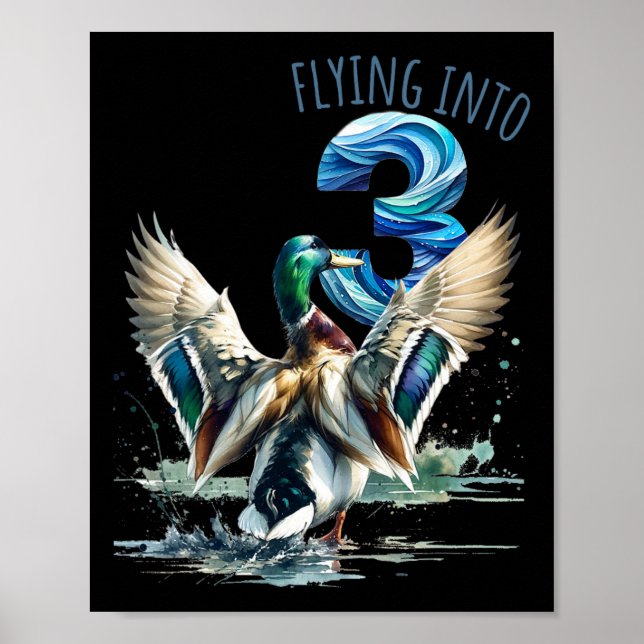 Affiche Vol en 3 Chasse de canard 3e fête d'anniversaire 3 (Devant)