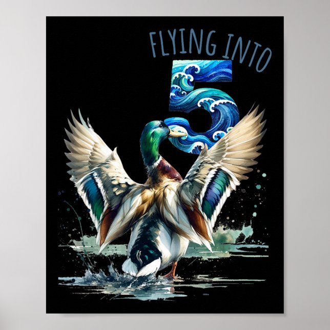 Affiche Vol en 5 Chasse de canard 5e fête d'anniversaire 5 (Devant)