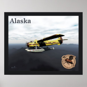 Affiche Vol Moose Aviation de Havilland DH3-C Otter