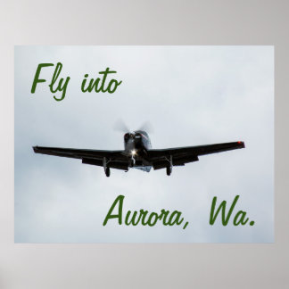 Affiche Vol vers Aurora, Washington