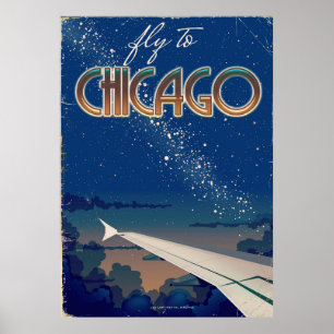 Affiche Vol vers Chicago
